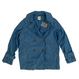 Nic + Zoe Denim Jacket Size MED Old Money Preppy Beach Boho Classic